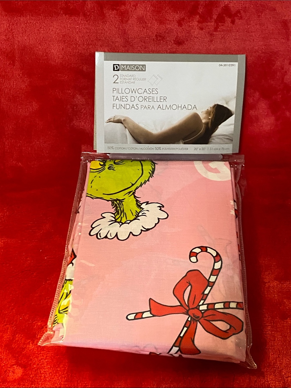 🍀3/$40🍀 Pink Grinch Pillowcases (set) - Dr. Suess-Kids-Holiday-Christmas